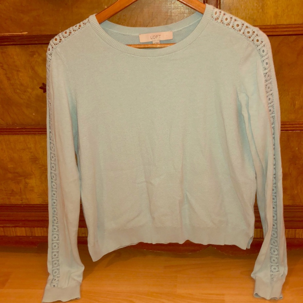 Loft mint green light sweater